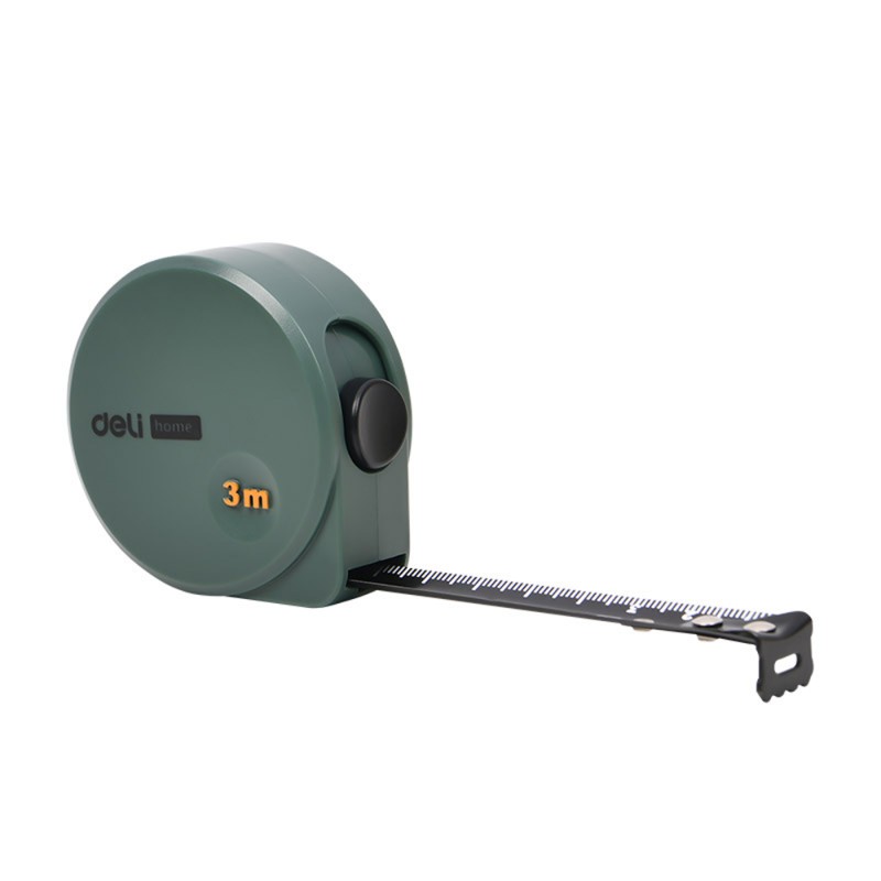 Рулетка Deli HS EHT8316L 3м х 16 мм,  Soft Touch, зеленый