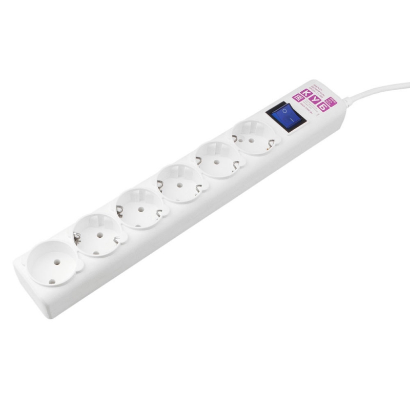 Сетевой фильтр 1.9 м Power Cube SPG(5+1)-16B-1,9М, 16А/3,5кВт/140Дж, <6 розеток> (белый) 