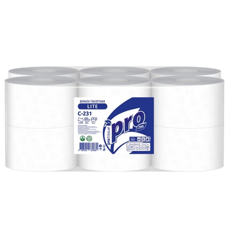 Бумага туалетная  PROtissue 120м, 2 слоя, Instant, 100% целлюлоза