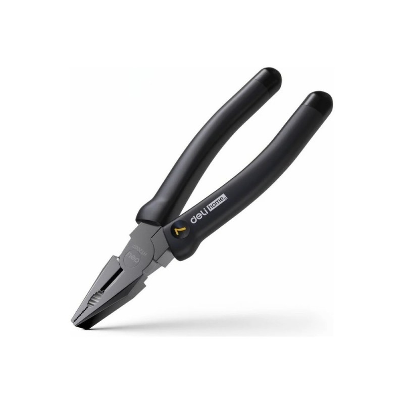 Плоскогубцы Deli HS EHT2007 180 мм, Soft Touch, черный