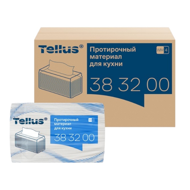 Протирочный материал нетканый Tellus для кухни, 1-сл., 75 листов, WM4