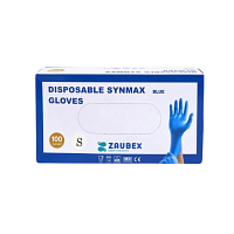 Перчатки виниловые  одноразовые Zaubex Synmax р-р S 100 шт./уп. голубой